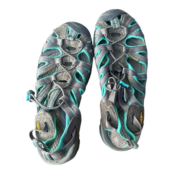 KEEN Women's Gray and Teal and Gray Hiking Water Sandals Size 8 - Picture 1 of 4